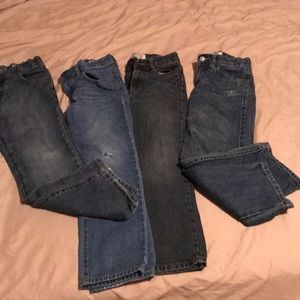 FOUR pairs size 7 boys jeans.